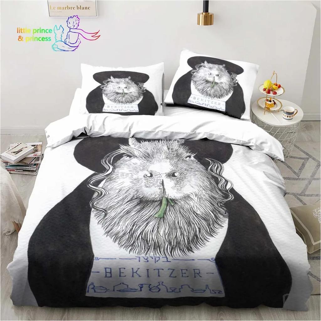 Kawaii Cute Animal Capybara Cartoon Comfortable Duvet Cover Pillowcase Bedding Set Children Bedroom Decoration Home Textile