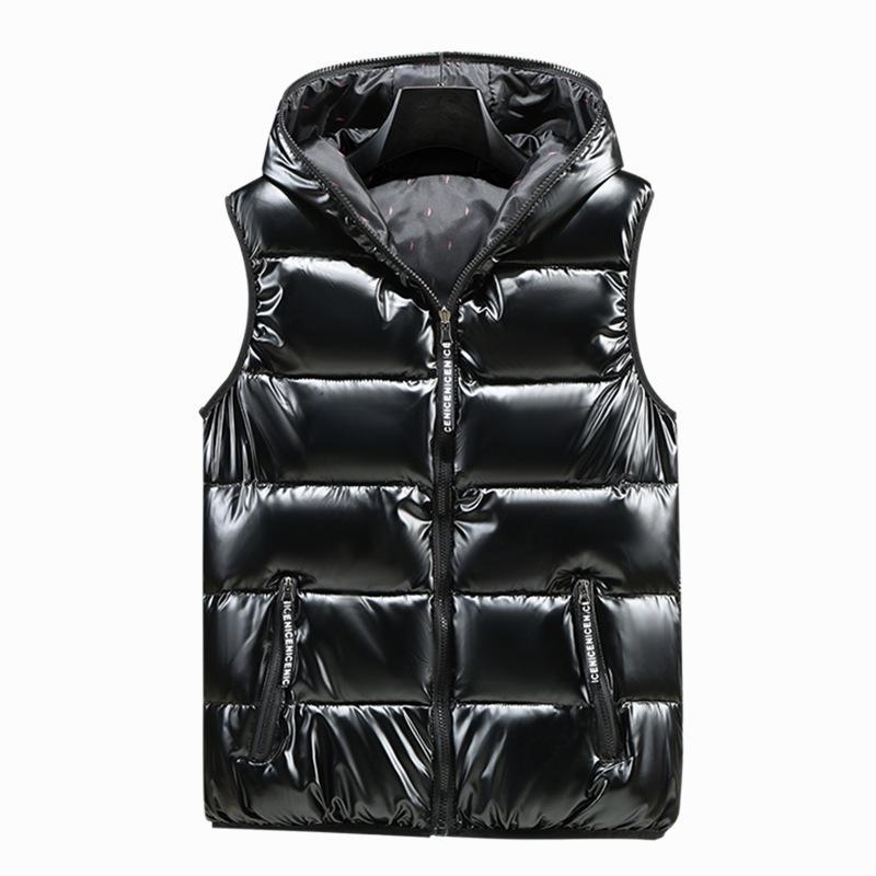Glänzende ärmellose Baumwollweste im koreanischen Stil für Herren für Herbst/Winter