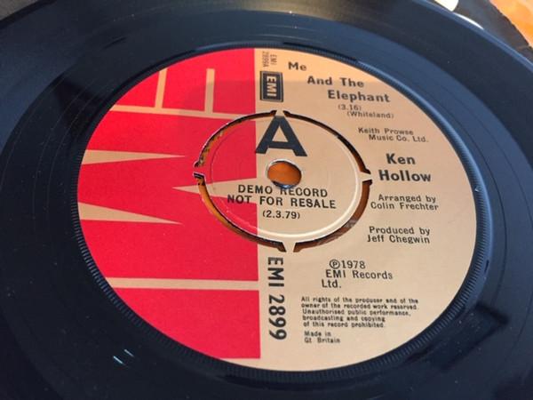 

7inch Record KEN HOLLOW - Me And The Elephant EMI2899 EMI 1979 UK Pop Used