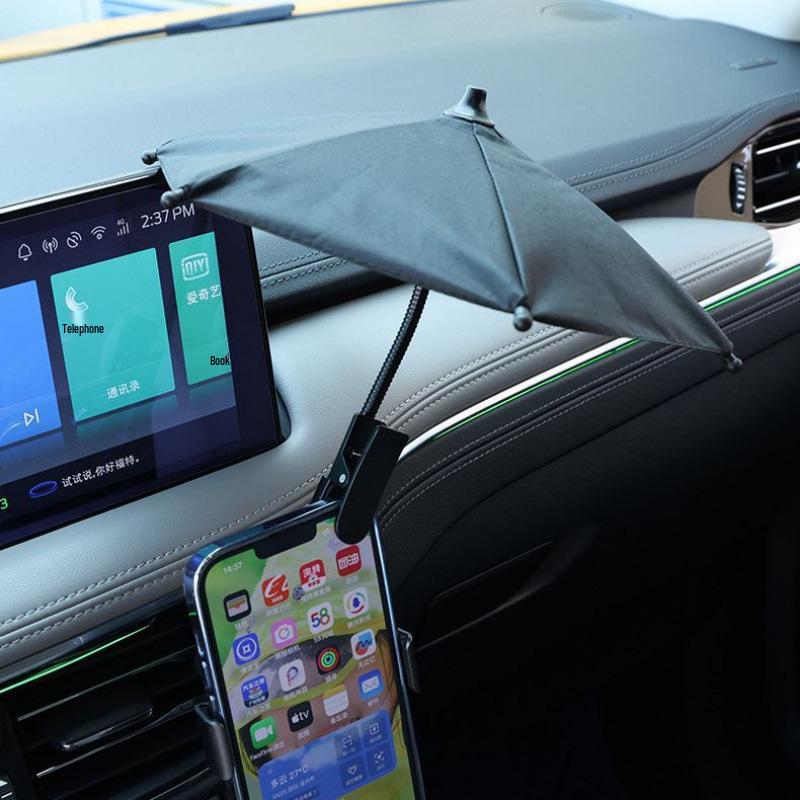 

Держатель зонта-солнцезащитного козырька для телефона и GPS - Антибликовый, Идеально подходит для автомобилей, занимающихся перевозками