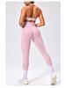 European & American Halter Sports Bra & Seamless High-Elasticity Yoga Leggings Set