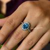Vintage Inspired London blue topaz ring, Oval cut promise ring , london Blue Topaz sterling silver expensive looking ring, anniversary ring