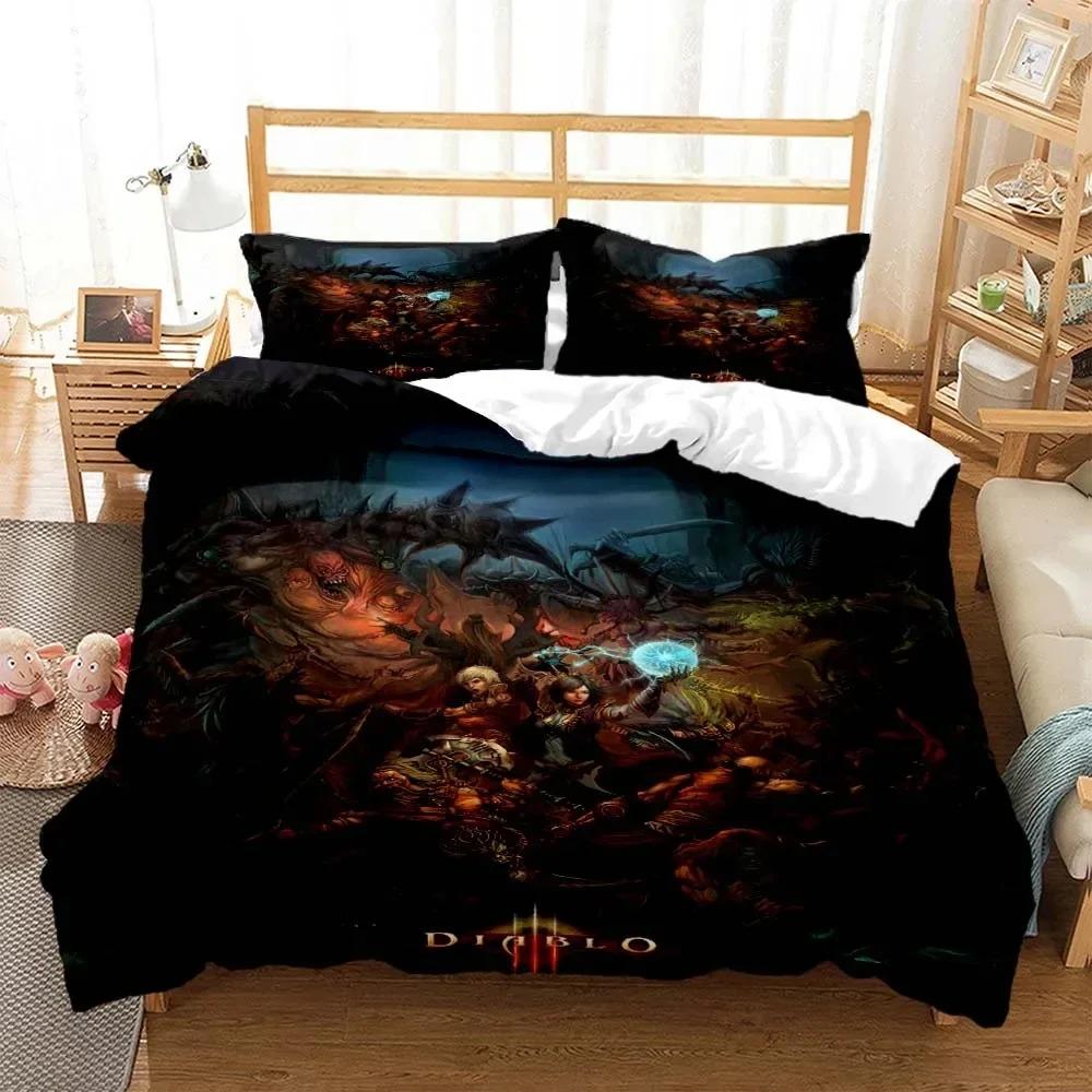 Game Diablo Bedding Set Boys Girls Twin Queen Size Duvet Cover Pillowcase Bed Kids Adult Fashion Home Textile Customizable