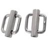 2Pcs Slide Buckle 316 Stainless Steel Rectangle Adjustable Knurled Roller Belt Buckles