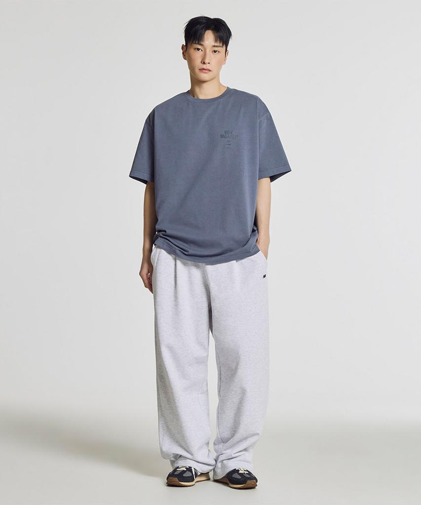 Nyuballanseu Nbmlg21433 / Uni Essential Summer Lightweight One-Pleat Wide Pants (Light Gray)