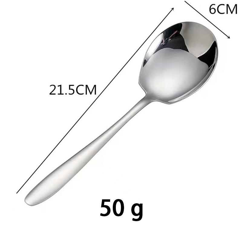 

Big Head Stainless Steel Round Spoon Large Size Dining Spoon Stirring Dessert Spoons for Kitchen Tool Dishwasher Washable Tools