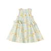 Deesha Girls' Sweet Floral A-line Sleeveless Cotton Dress