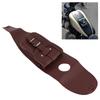 Motorcycle PU Leather Gas Fuel Tank Cover Panel Pad Bib with Pouch Motorbike AccessoryBrown