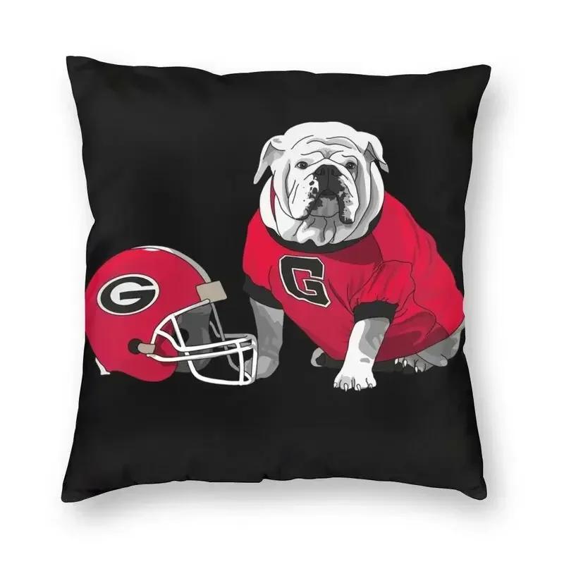 Home Pillowcase Office Decor Cushion Cover English Bulldog Print Pattern Decor
