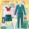 Ensemble de Costume Cosplay Saiki Kusuo & Kokomi Teruhashi – Tenue Inspirée d'Anime