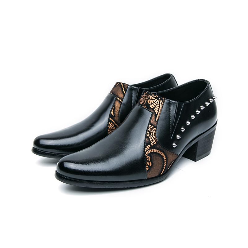 Fashion 2025 Summer Ankle Boots Casual Leather Shoes Men Mid Heels Sandals Side Loafers Zip Boots Cutout Breathable Zapatos