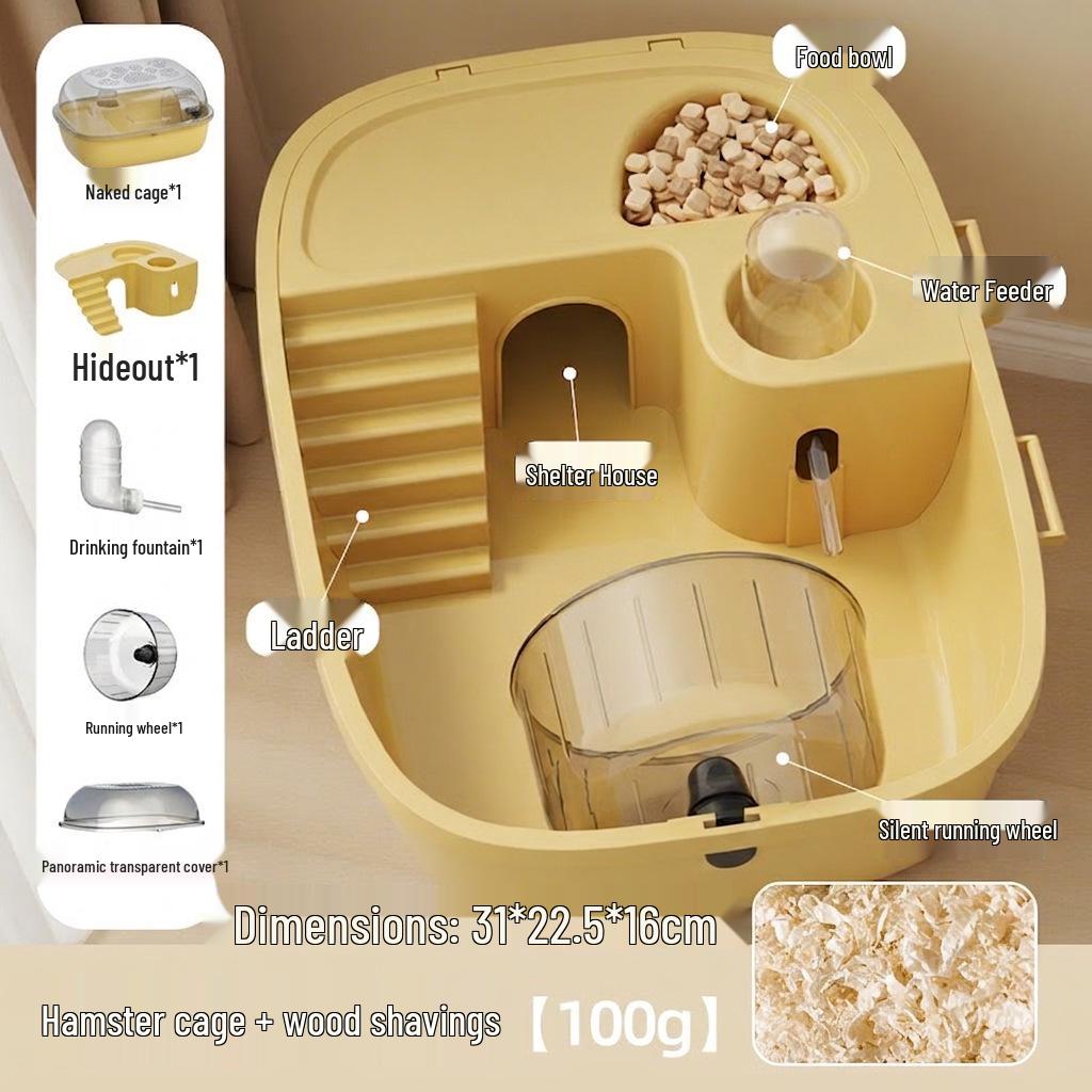 Transparent Luxury Hamster Villa for Golden Bears