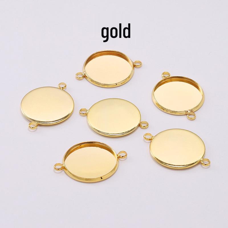 

Подвеска-безель с двойной петлей из драгоценного камня 10-25 мм для DIY-украшений 20mm (20 pcs/bag)