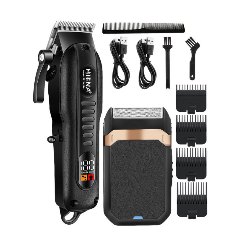 New multifunctional electric hair clipper set oil head electric clipper long endurance men's razor digital display barber scissors universal