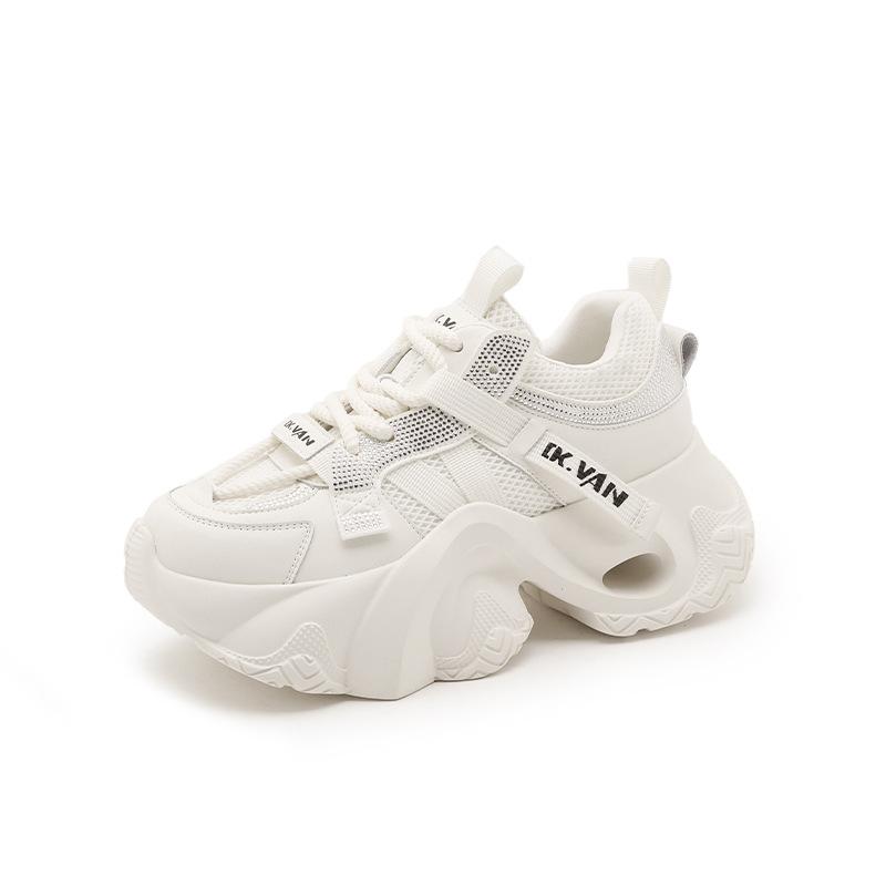 Dad Shoes Women's Autumn Breathable Versatile Dad Shoes Student Sports Casual Shoes Double Net