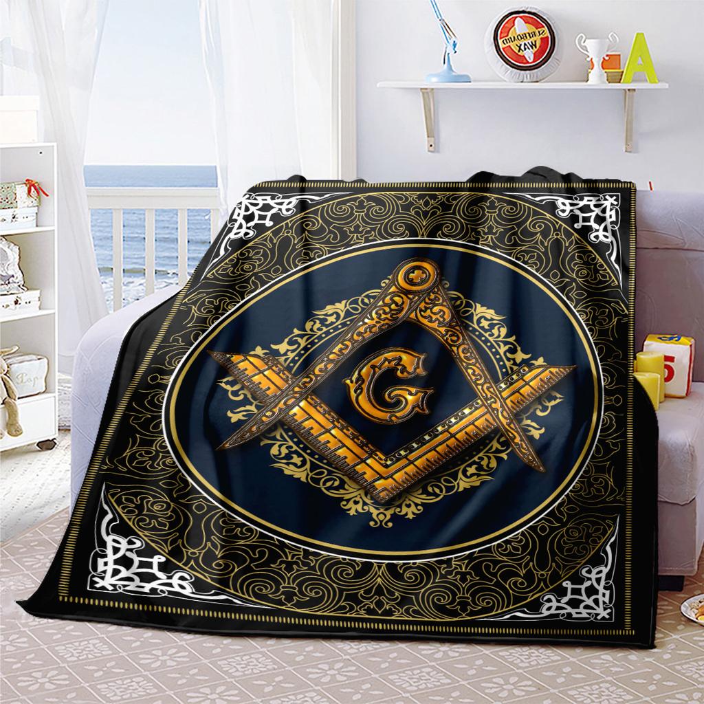 1PC Freemason Home Suitable All Seasons Soft Comfortable Blanket Sofa Office Travel Home Use Great Gift Idea