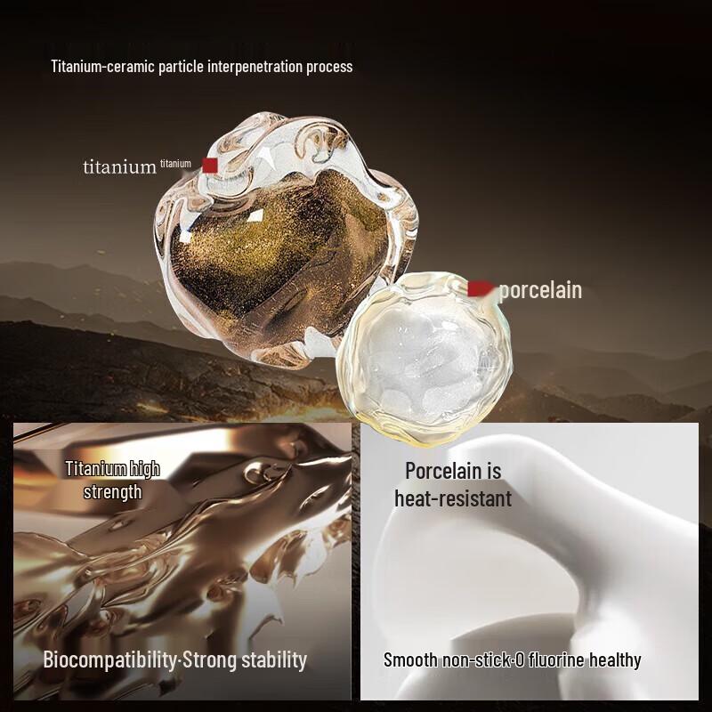 Deslon Xiaoman Serie Titan Keramik Antihaft 4-teiliges Kochgeschirr-Set