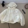 Breathable Girls Sun Jacket Sheer Look Hooded Jacket Children Outerwear  Summer Outings