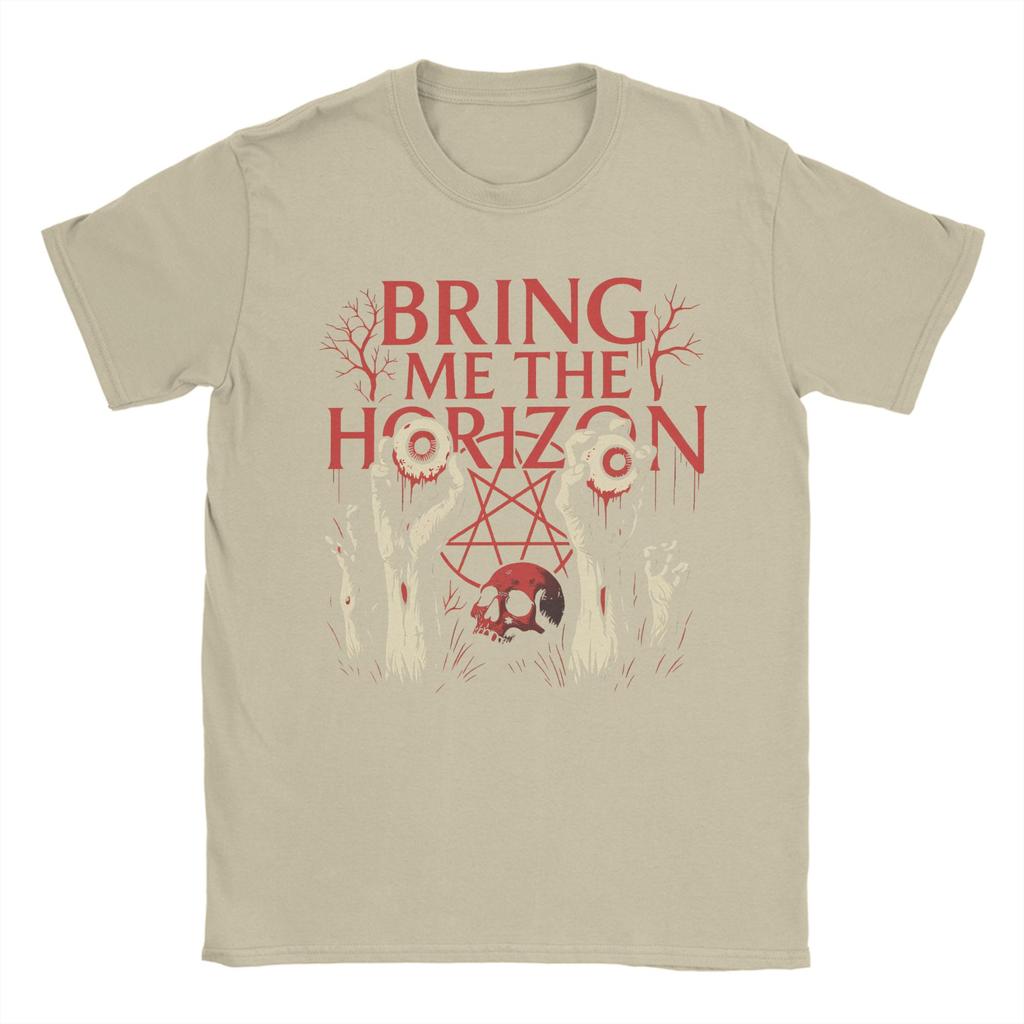 BMTH Bring Me The Horizon Metalcore  T-Shirt Men  Fashion Cotton Tee Shirt O Neck Short Sleeve T Shirts 4XL 5XL 6XL Clothing