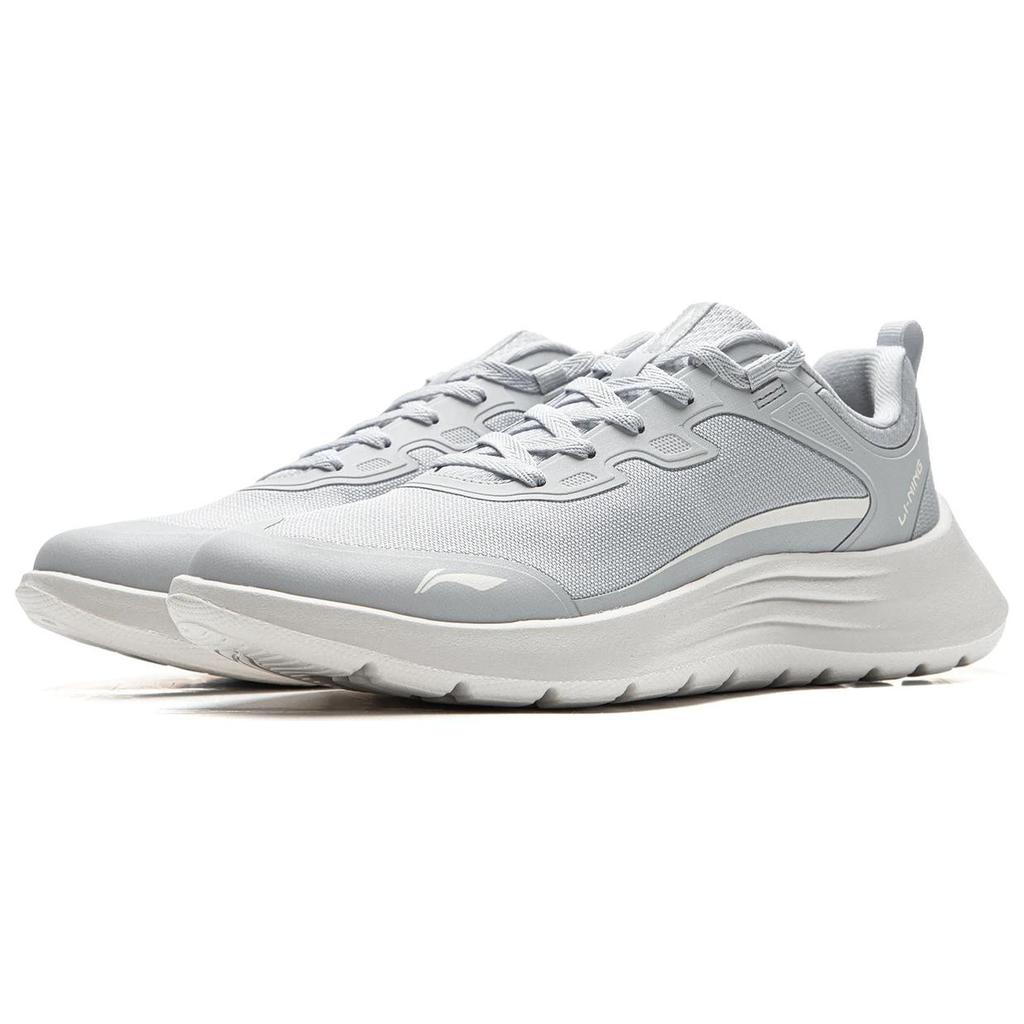 LiNing Lightweight Soft Rebound Casual Running Shoes Women Sneakers Light-Gray ARSU054-2