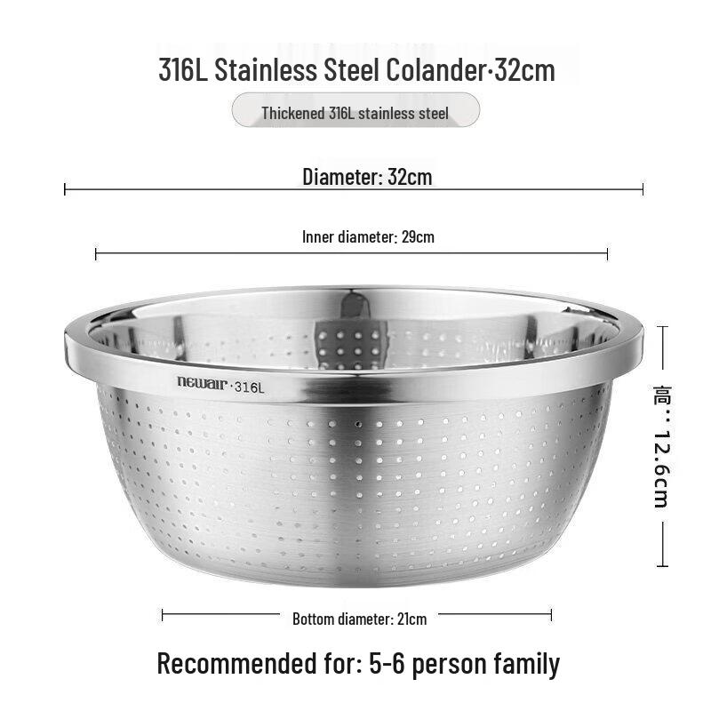 Chixing Stainless Steel Kitchen Colander and Basin