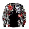 Cool Ghost Mask 3D Printe Oversized Round Neck Hoodies Long Sleeved Sweatshirt