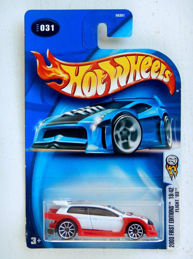 2003 First Editions Flight 03 Solid Red Collectible Collector Car Mattel Hot Wheels -#19 #2003-31