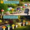 Cracked Mushroom Light Solar Garden Lamp 8 Colors Memory Function Simple Installation Waterproof Solar Pathway Light Lawn Decor
