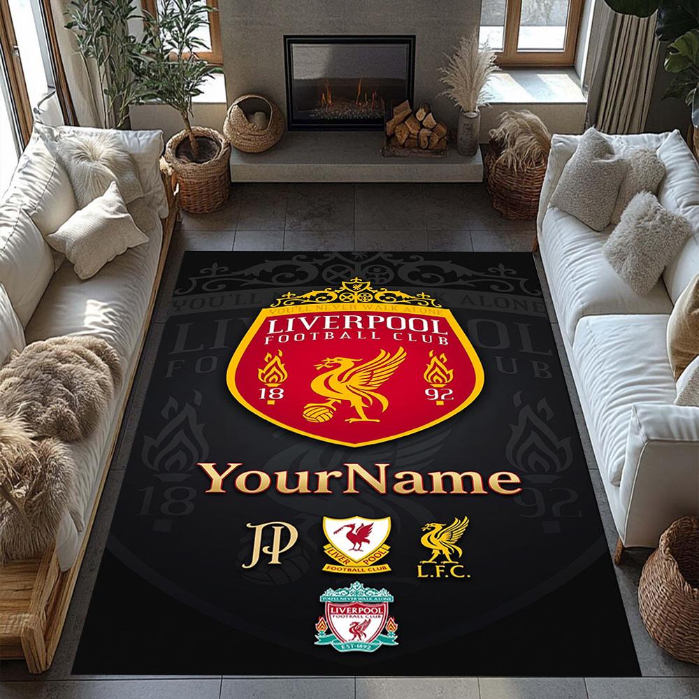 Liverpool Personalized Text Floor Mat Design for Foyer Study Room Decorate Room Dormitory Anti-slip Rug Office Home Decor