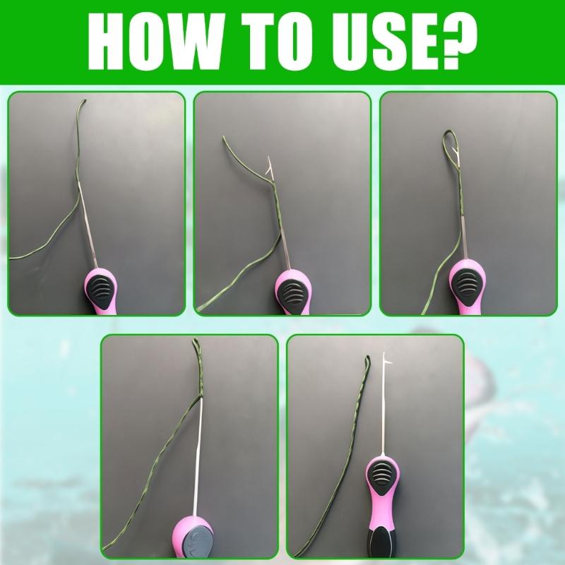 Baiting Rig Needle Stringer for Baits Hole Portable Fishing Splicing Needle Baits Boilie Drill Stringer Hook Needle