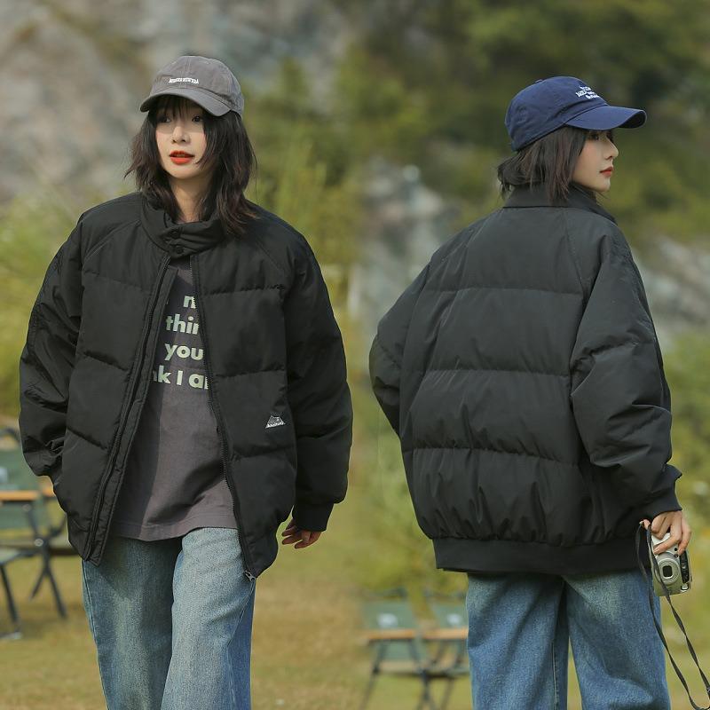 Student winter new stand-up collar short down cotton loose large size padded jacket women's padded jacket warm padded jacket
