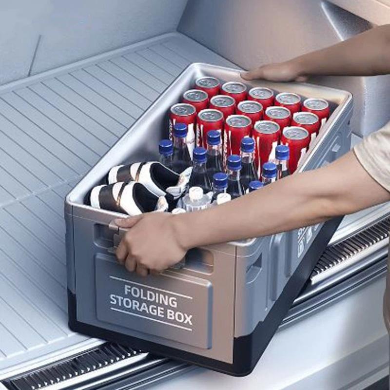 Outdoor Folding Storage Box, Multipurpose Organizer Box, Portable Large-capacity Camping Box, Car Trunk.
