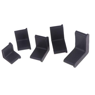 10Pcs L Type Rubber Base Non-Slip Foot Pad Slotted Angle Bar Triangle Feet Shelf Iron Bed Foot Cover Protective Rubber Sleeve