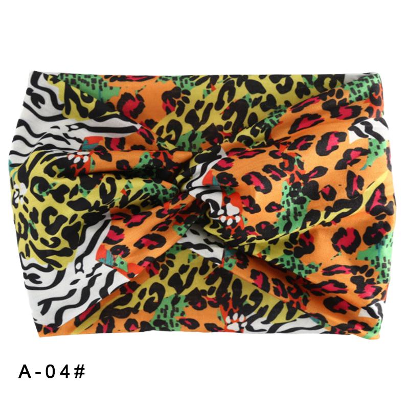 Printed Wide Elastic Headband Pilates Yoga  Running Cycling Hairband Turban Makeup Hair Hoop Makeup Headwrap for Women Girl