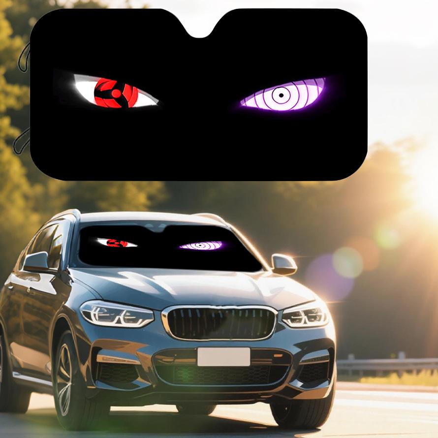 Car Windshield Sunshade - Cartoon Pet Design, Heat Insulation, UV Protection, Bubble Aluminum Film