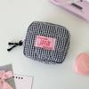 Korean Girl Plaid Makeup Bag Key Lipstick Card Bags Student Sanitary Napkin Bag Quilted Cosmetic Bag Coin Purse Travel Organizer