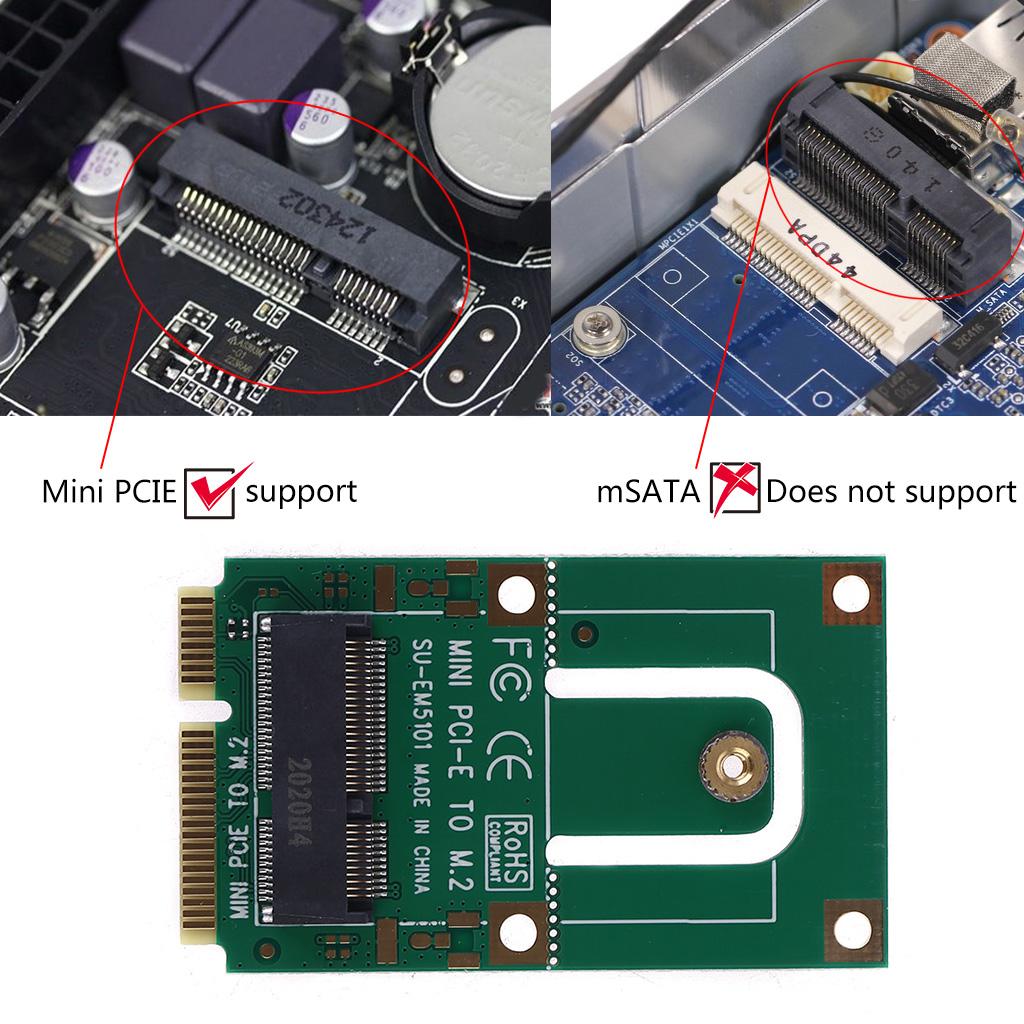 Mini PCI-E to for M.2 Adapter Card Converter PCIE WiFi Card NGFFF for Key E Interface Adapter for Laptop PC Computer