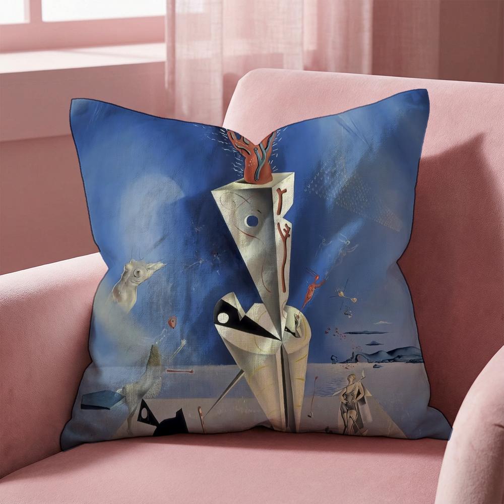 The Persistence of Memory Dal Cushion Cover Multi-Scene Pillow Cover for Home & Car - Reversible, Soft & Durable for Daily Use
