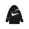 Nike Women's Black Letter Print Knitted Hoodie