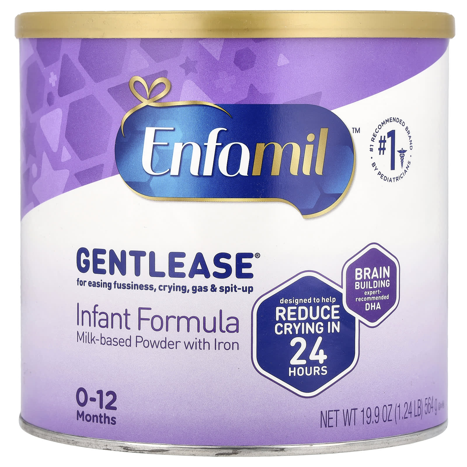 

Enfamil, Gentlease®, Infant Formula, 0-12 Months, 19.9 oz (564 g)