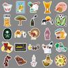 50 Sheets Arabic Style Humanistic Cartoon Decorative Stickers for Speakers & Headphones - No Cutting Needed