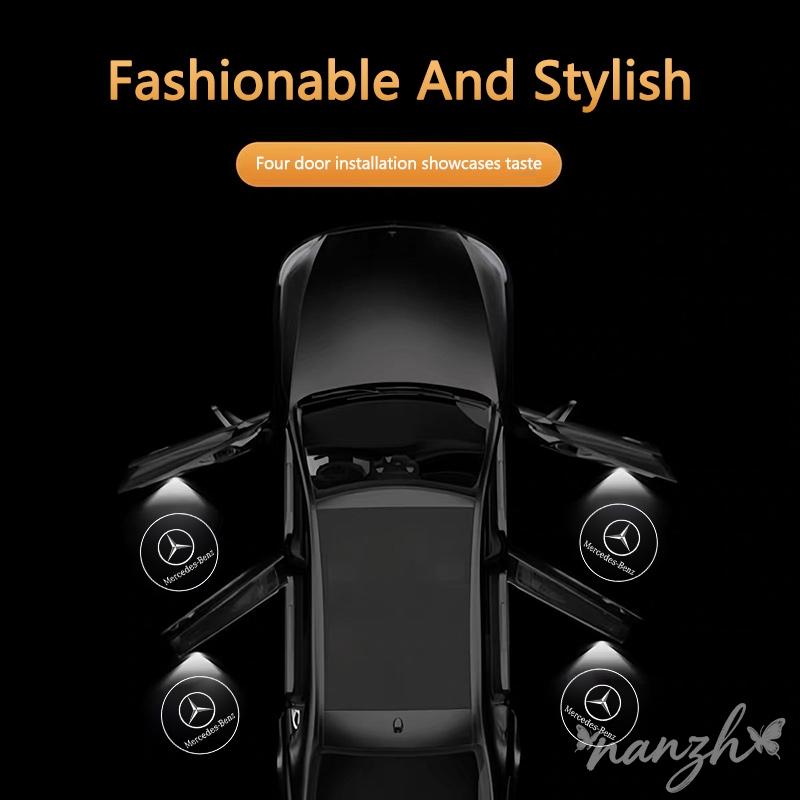 CRJ1 2Pcs LED Car Door Logo Projector Welcome Light Accessories For Mercedes Benz W202 W212 W126 W140 W168 W177 CLS GLE GLC Keychain