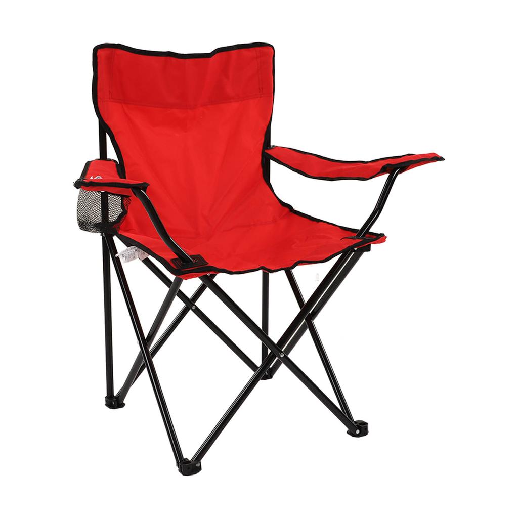 Folding Chair Strong Steel Structure Oxford Cloth Portable Camping Chair with Arm Chair Cup Holder