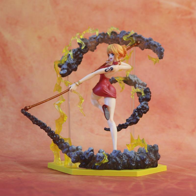 Anime One Piece Figure Black Ball Nami Weather Stick Combat Form Action Figurines PVC Model Collection Statue Toys Doll Gift
