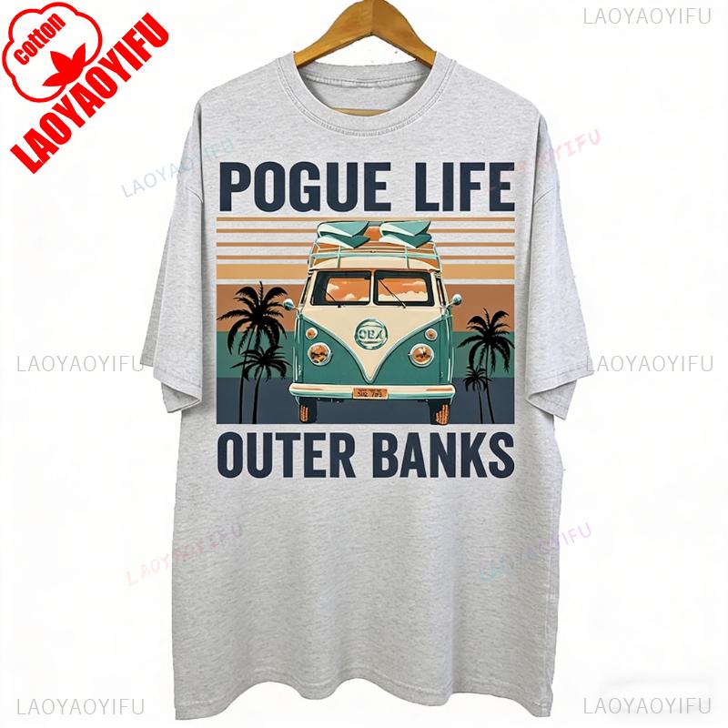 Vintage 90s Bootleg Style Pogue Life Outer Banks Gifts for Man and Women Unisex TShirt Hipster Street Fashion Shortsleev