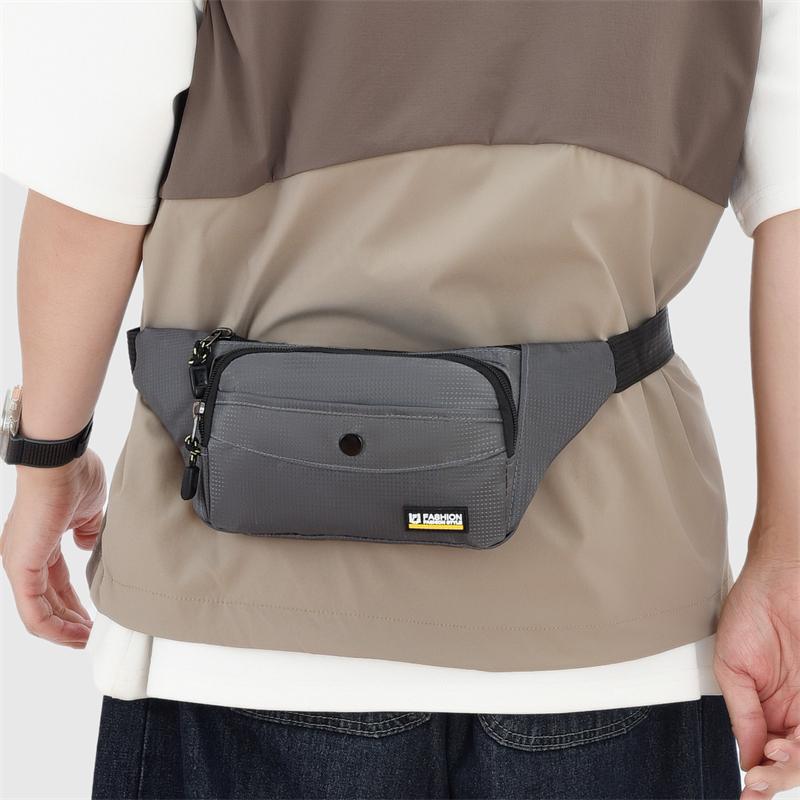 Men's Casual Sports Travel Waist Bag Lightweight Riding Chest Large Capacity Crossbody Bag  Phone Pocket