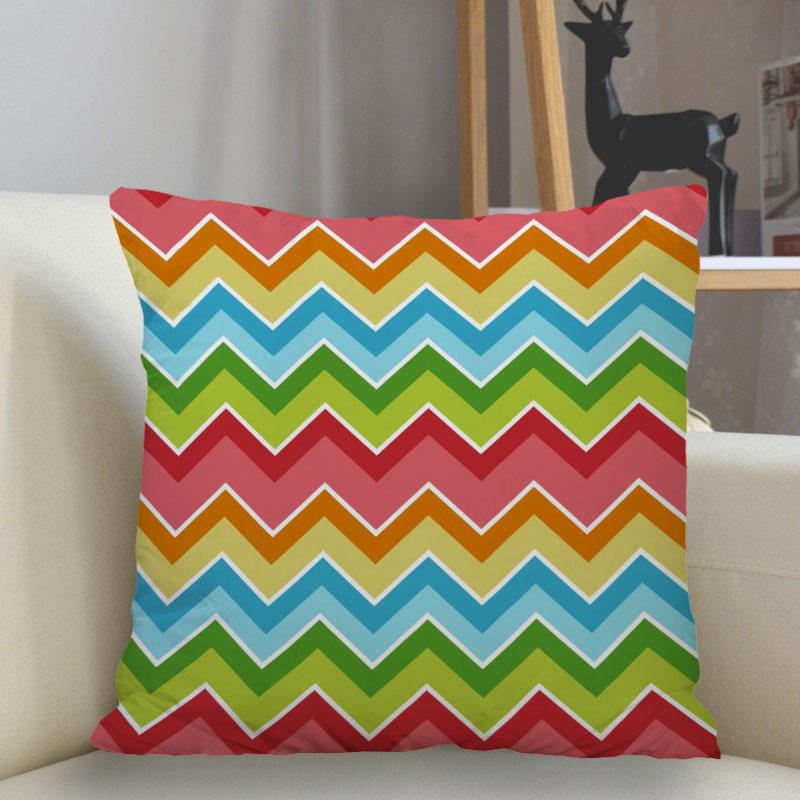 Home Decor Striped Colorful Pillowcase Bedroom Pillowcase Living Room Sofa Cushion Cover Pillowcase