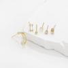 Women's Stud Mini Silver Gold Earrings Set
