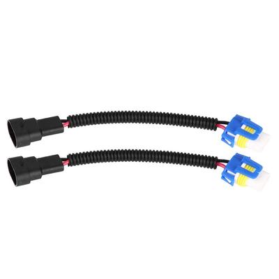 Akozon 2st Kabelhärva Omvandlare 9006 HB4 DC12V LED Strålkastare Dimljus Kabelhärva Adapteruttag