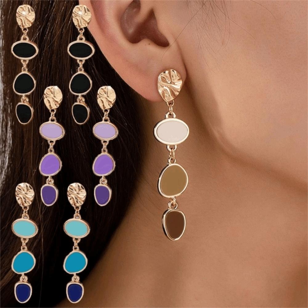 Casual Vintage Earrings Niche Design Contrasting Earrings Trendy Colored Earrings Gifts